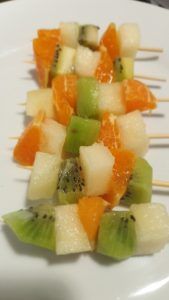 Brochetas de fruta