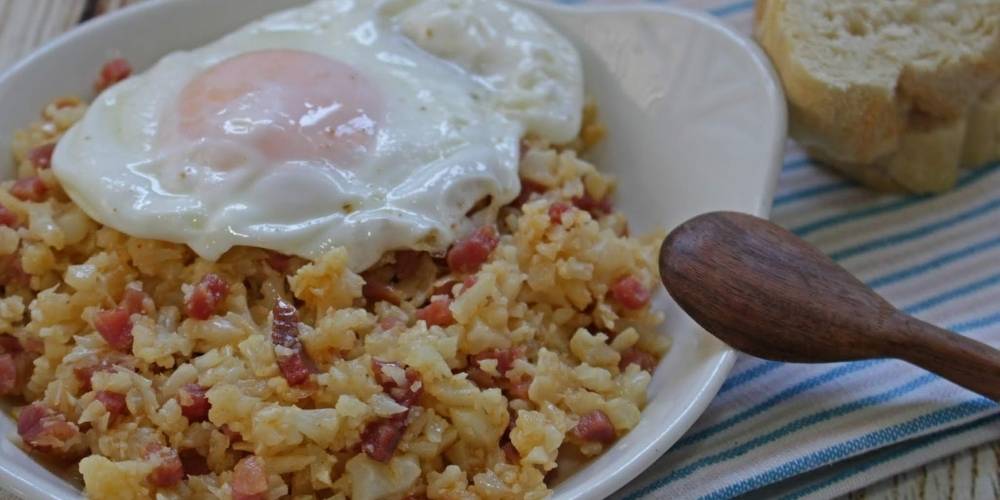 Migas de coliflor con pimenton