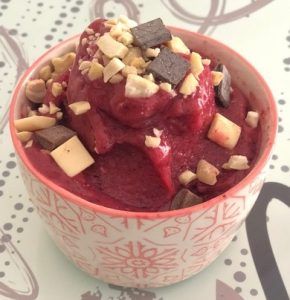 Helado de frutos rojos receta