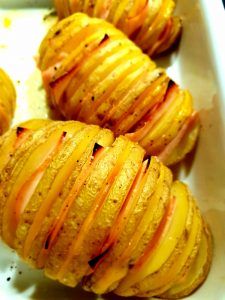 Patatas hasselback preparación