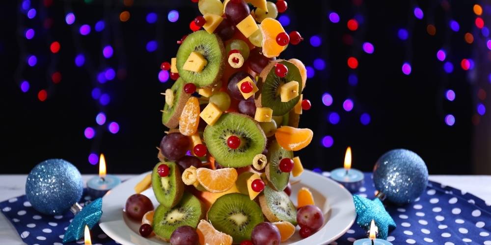 Arbol de navidad de frutas receta