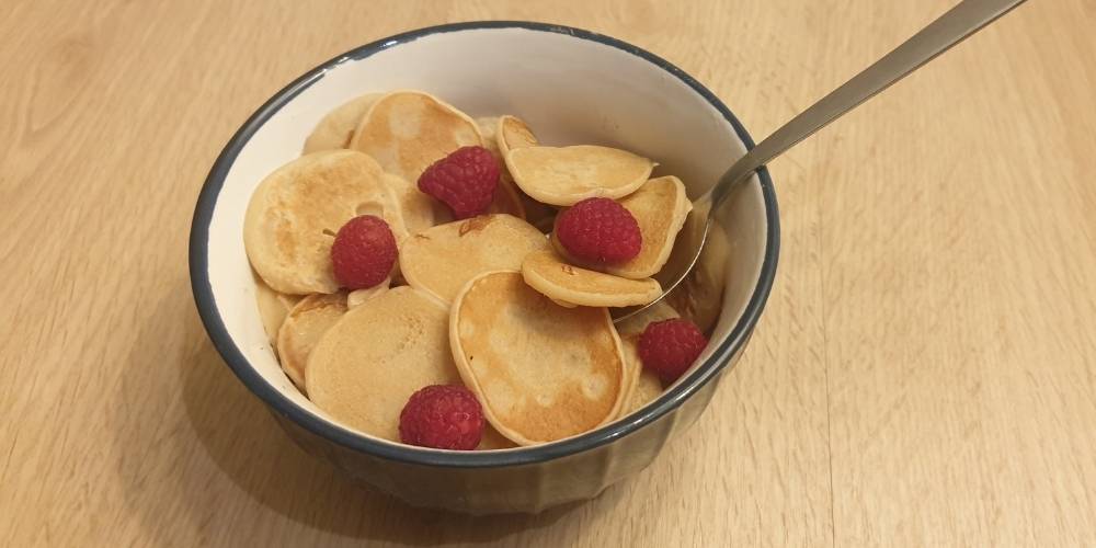 Mini pancakes de avena y plátano