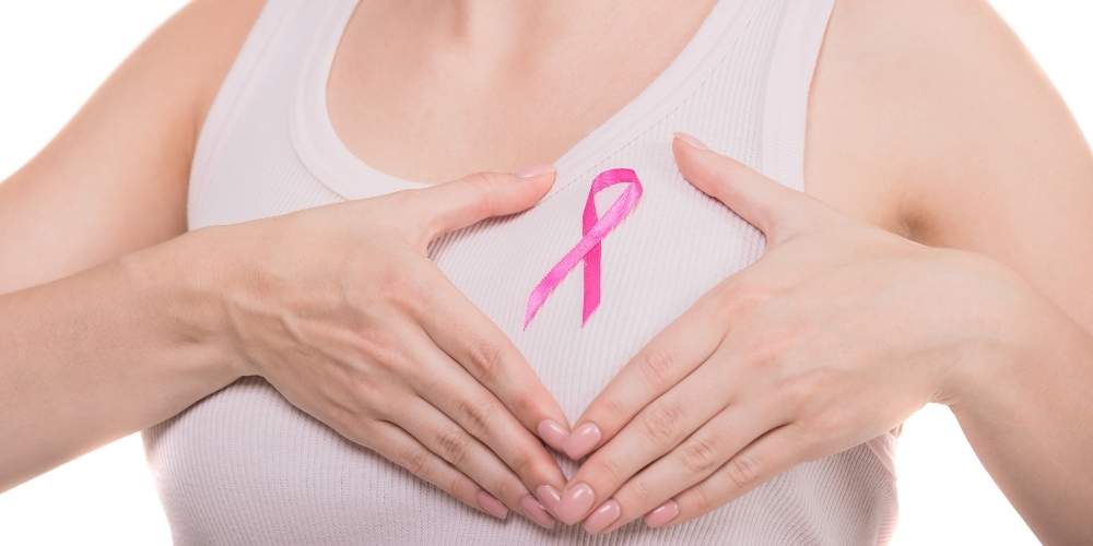 Lazo rosa simbología del cáncer de mama 