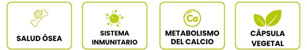 Características de la vitamina D3 K2 de Nutrium para salud ósea