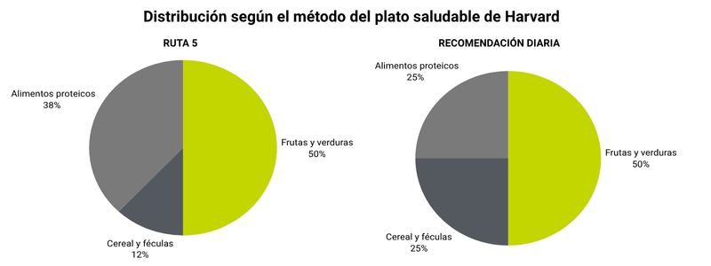 Ruta saludable 5 gráfico plato harvard