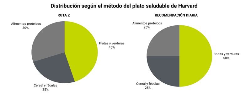 Ruta saludable 2 gráfico plato harvard